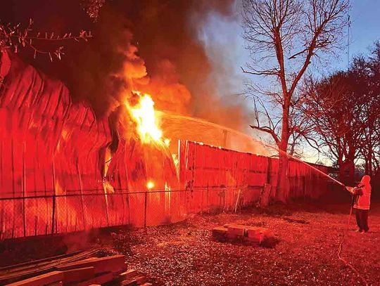 Barn, shop destroyed by blaze