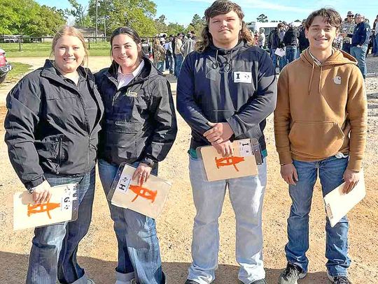 FFA places in Area IX CDE contest