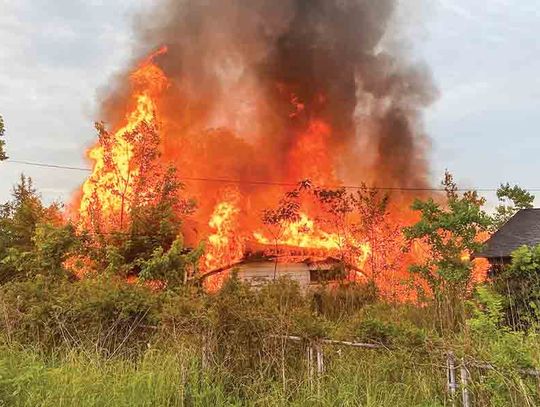 Fire destroys home