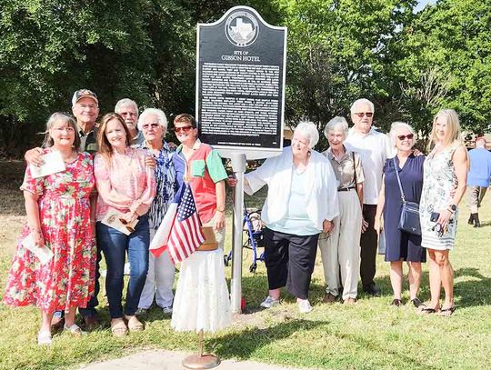 Gibson Hotel receives official Texas Historical Marker