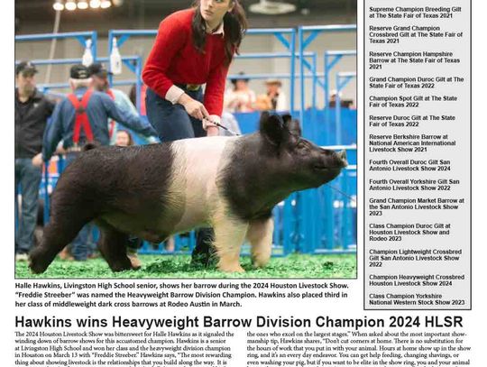 Hawkins wins Heavyweight Barrow Division Champion 2024 HLSR