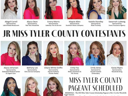 Miss Tyler County pageant scheduled