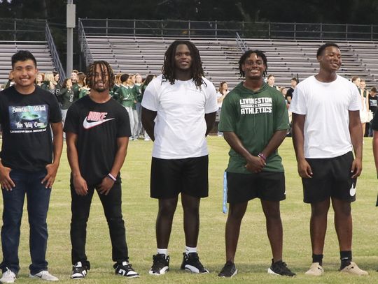 The varsity football seniors were recognized at Monday’s Meet the Lions event