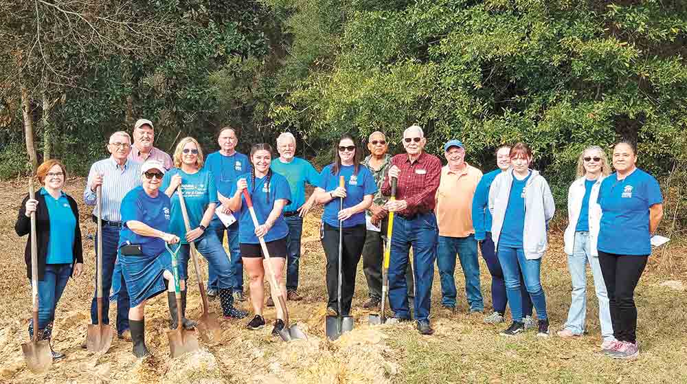 Habitat for Humanity of Polk County broke ground on its 20th home Tuesday at 211 Waka off of Old Woodville Road. Current and former board members were there, in addition to the partner family and employees of Habitat’s ReStore shop. Some of those participating include Amy Borel, John Wells Jr., Len Fairbanks, Pat McCulley, Stacy Johnson-Aguilar, David Lopez, Otto Lyons, Ray Gearing, Will Watson and Tammye Gamez. Photo by Emily Banks Wooten