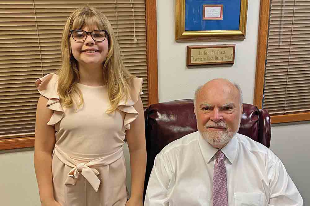 Georgia Cate Calvert with Sen. Robert Nichols Photo courtesy of Kathi Calvert