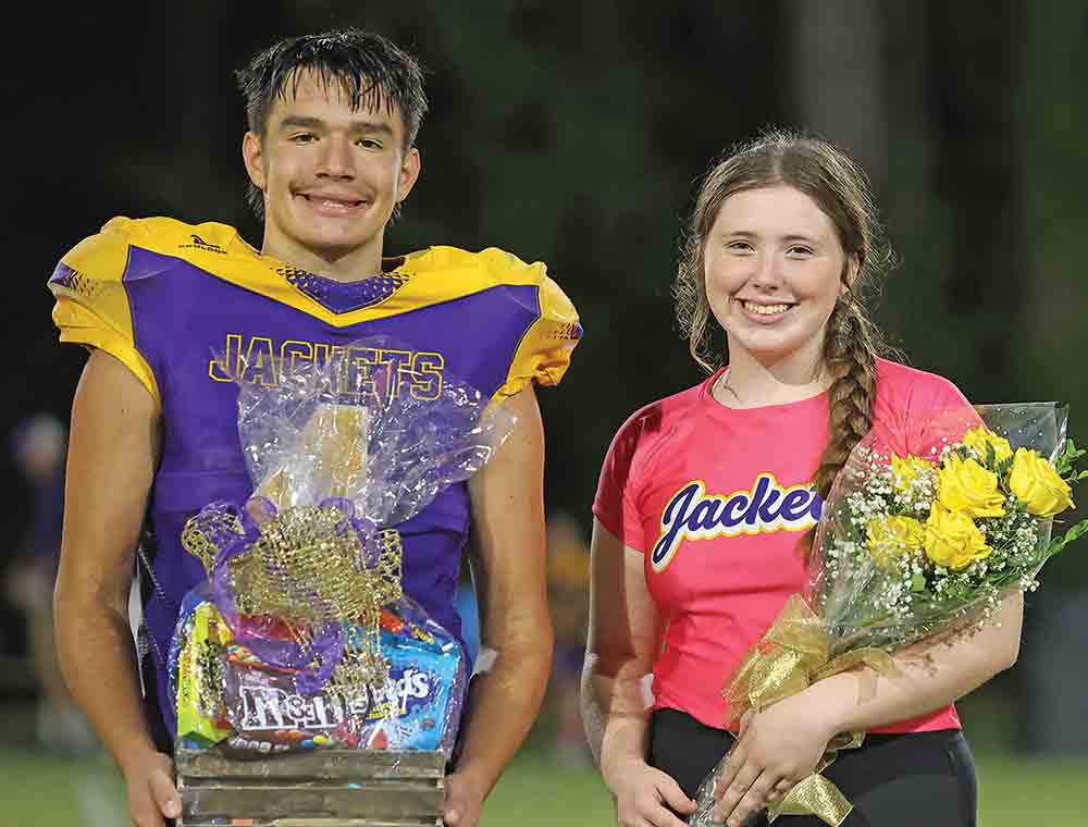 Chester Yellowjacket “Mr. Spirit” Zach Redwine and Football Sweetheart Emma Byrd. BECKI BYRD | TCB