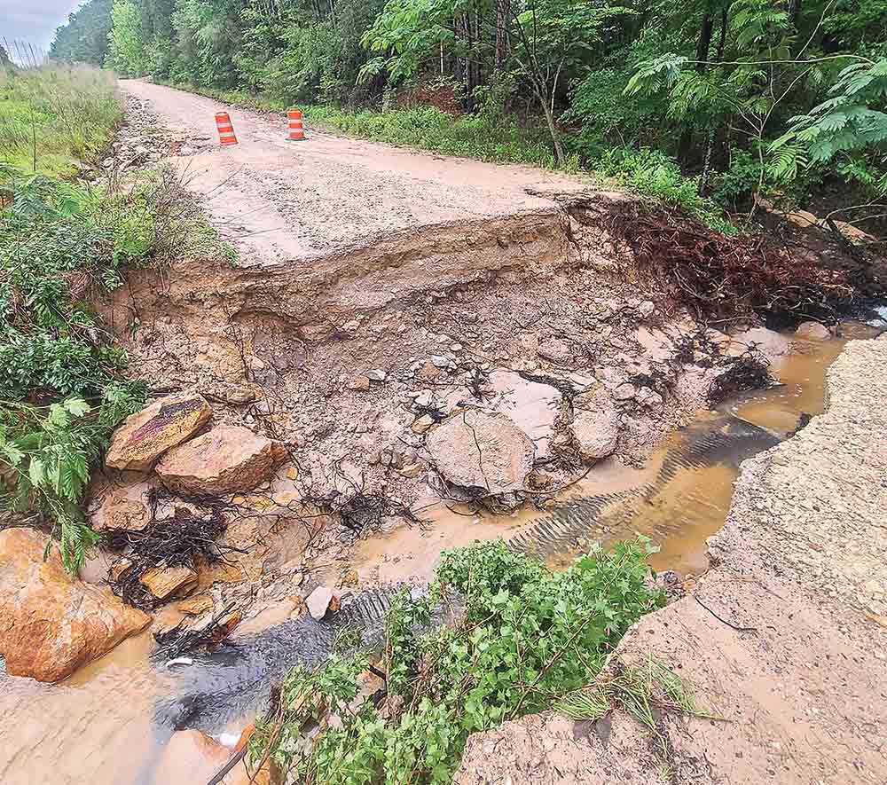 A 5-foot culvert failed on Chita Road, causing a collapse. Courtesy photo