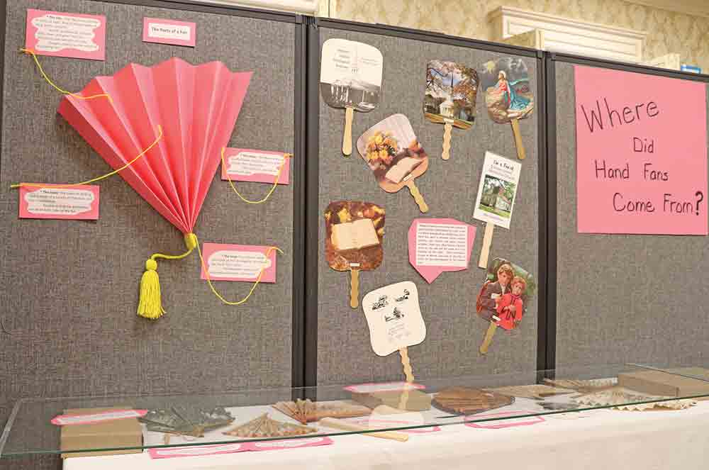 Part of the large exhibit of fans comes from the collections of Timme, Museum Director Roschelle Springfield and from the late Marialice Shivers.  CHRIS EDWARDS | TCB