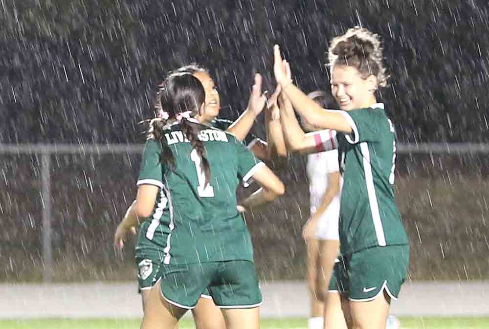 Kaytlynn Shirley (right) scored two goals in Friday’s win