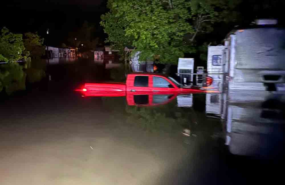 Campers needed rescue following floods due to heavy rains.