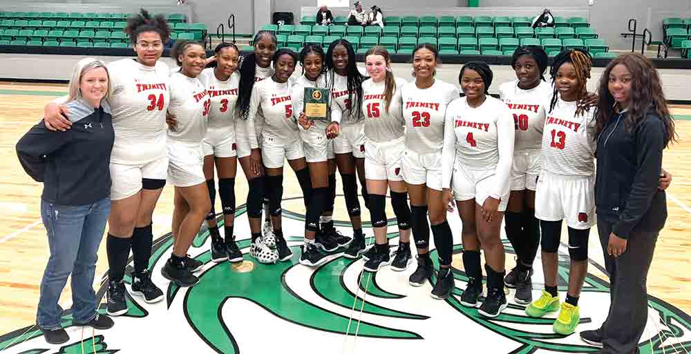 The Trinity Lady Tigers won the bronze bracket title over the weekend by defeating Chester 43-18. Courtesy photo