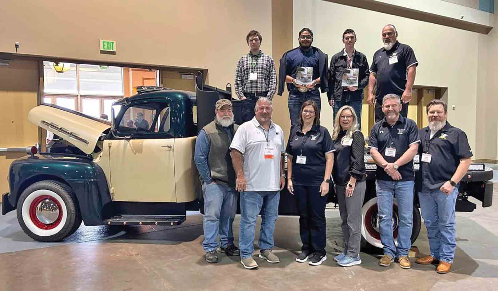 Woodville High School students, instructors and school board members at the TASB Governance Camp show off the fruit of their labor. Pictured, left-to-right, bottom row: John David Risinger; John Wilson; Lisa Meysembourg; Angela Jordy; Richard “Kooter” Shaw and Bryan Shirley. Top row: Brandon Bonin; Nary Jiminez; Ethan Jacob and Jesus “Chuy” Prieto.  PHOTOS COURTESY OF JESUS PRIETO